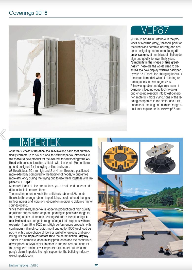 TILE INTERNATIONAL 1/2018